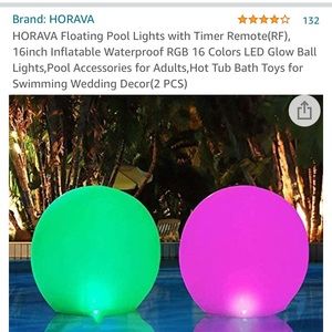Floating light up pool balls